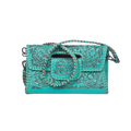 Wallet Genuine Western Leather Women Turquoise