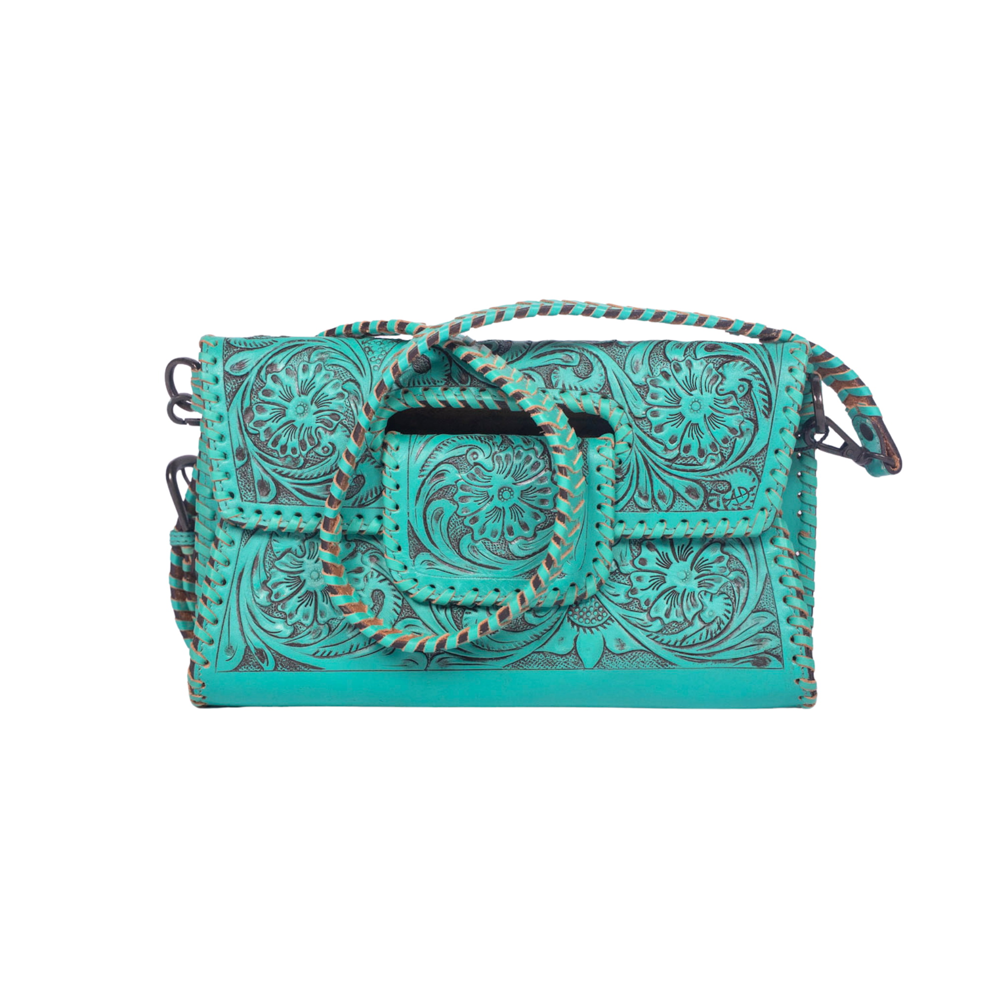 Wallet Genuine Western Leather Women Turquoise