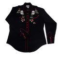 Men’s Skulls & Roses Vintage Embroidered Western Shirt Regular Price