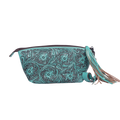 Hand-Tooled Leather Wristlet turquoise – Western Clutch