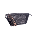 Hand-Tooled Leather Wristlet black – Western Clutch