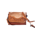 Hair-On Cowhide Leather Crossbody – Hand-Tooled Western Bag
