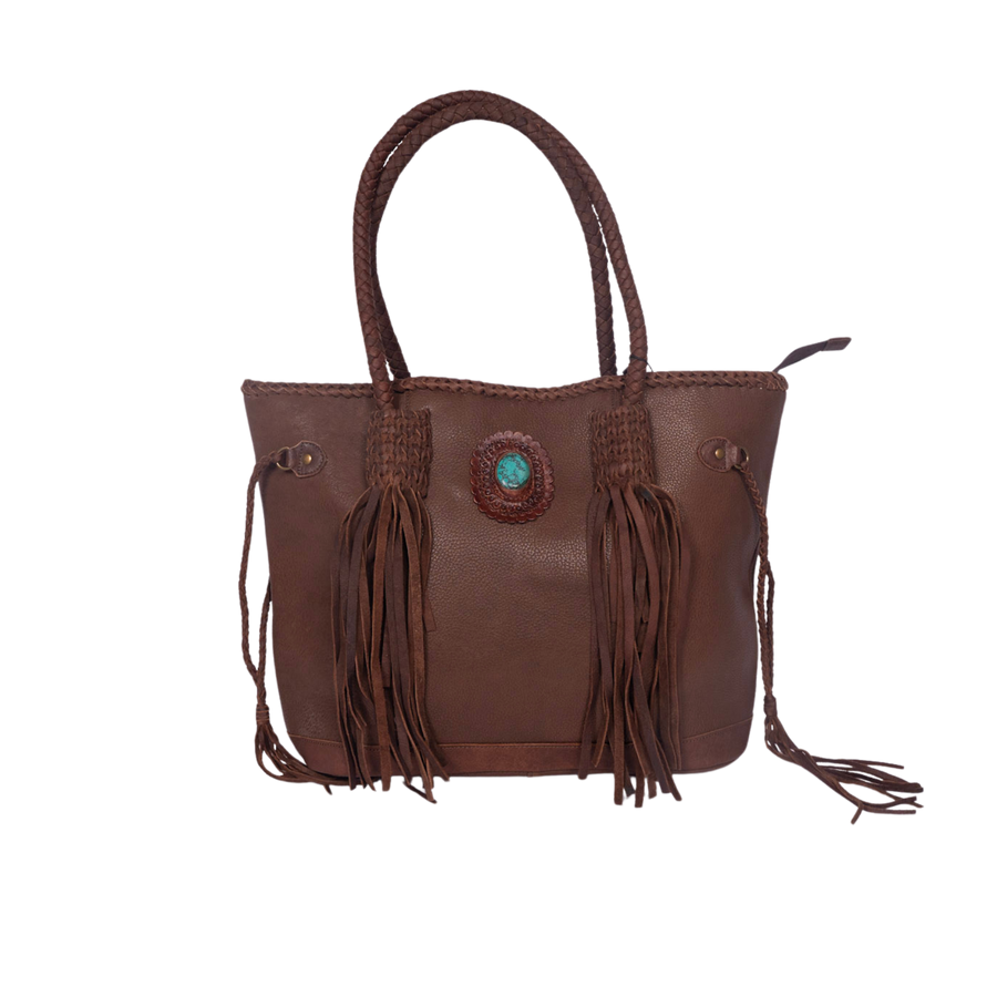 Handmade Leather Crossbody – Braided Edge Western Bag