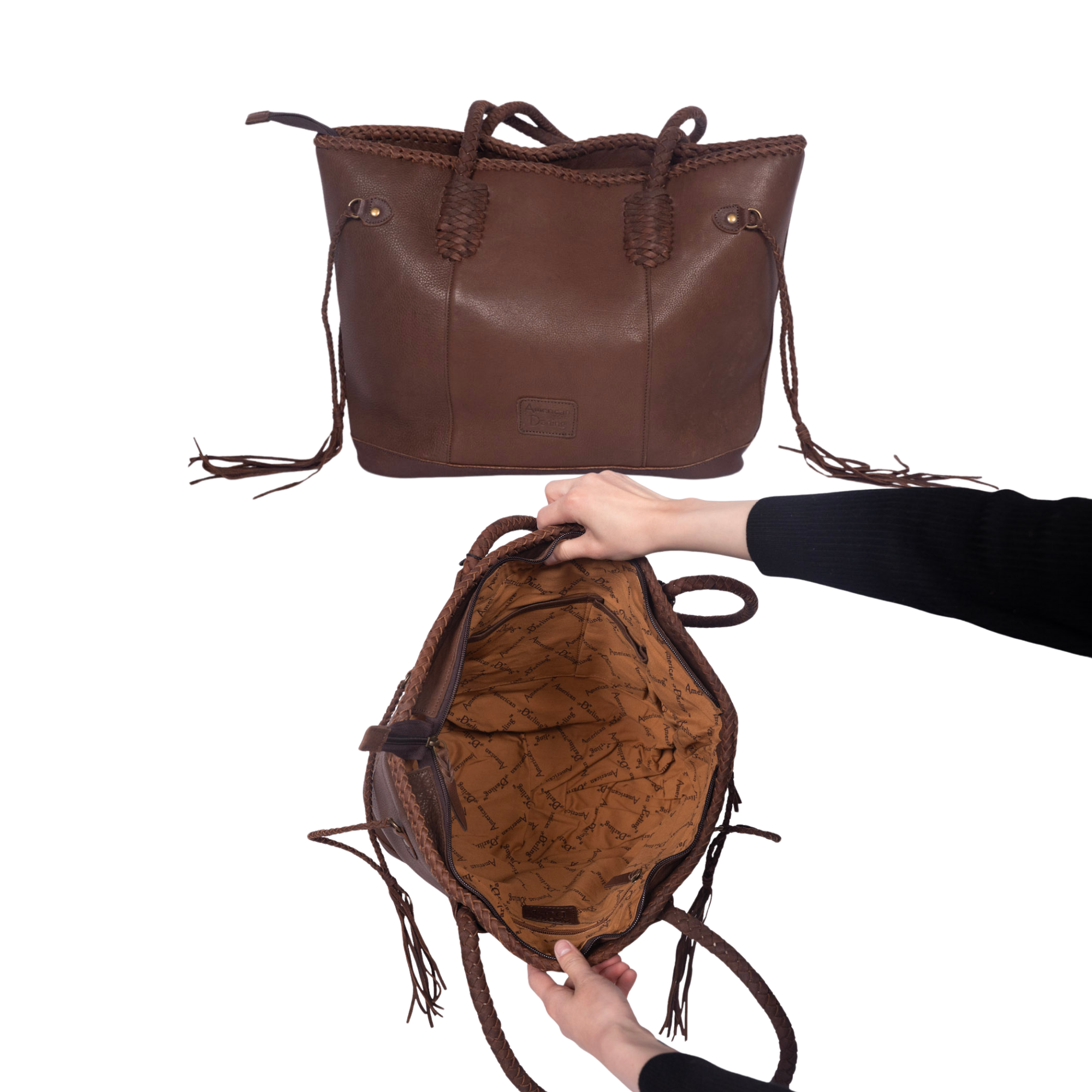 Handmade Leather Crossbody – Braided Edge Western Bag