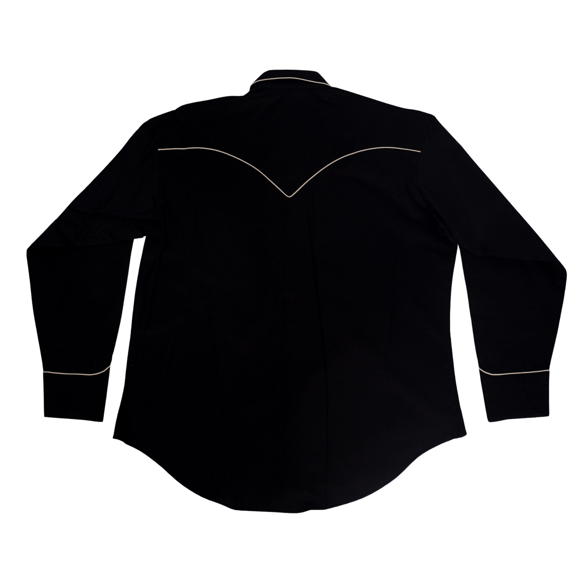 Men's Signature Solid Black Western Shirt with Smile Pockets