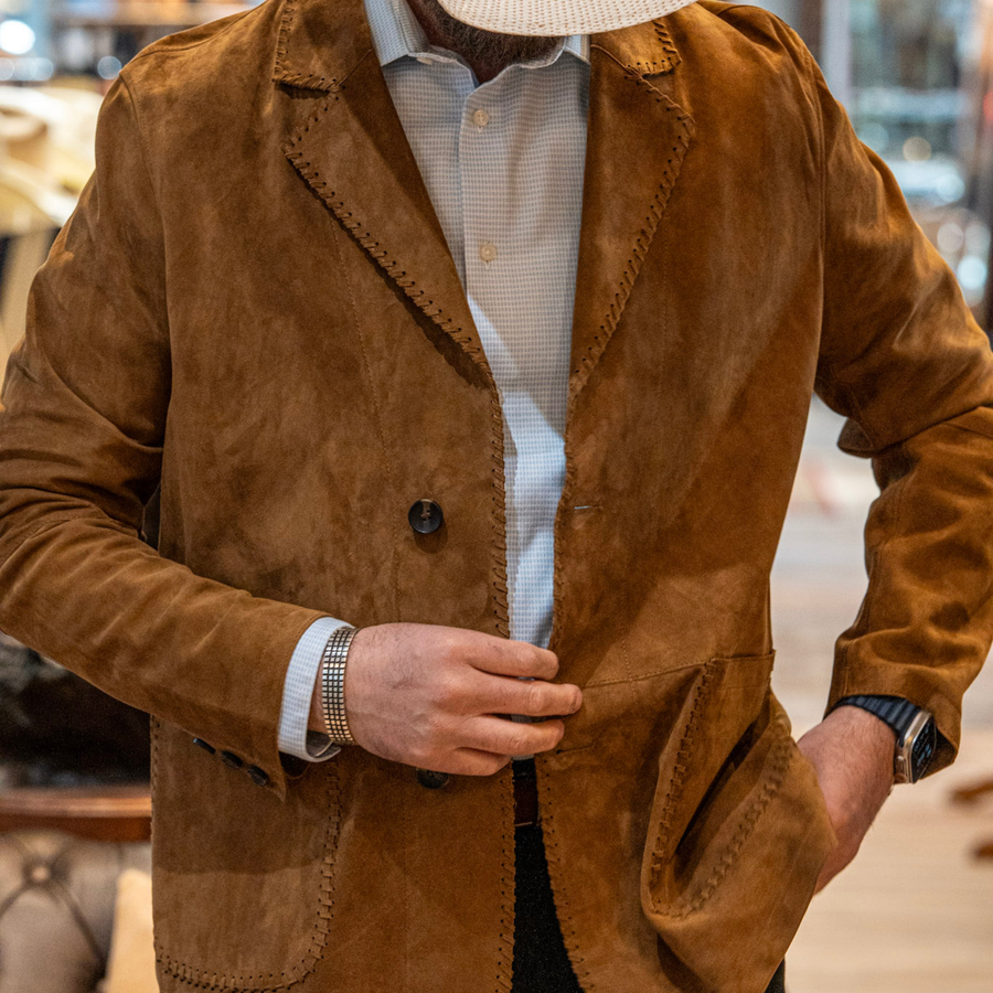 Brown Suede Lambskin Jacket