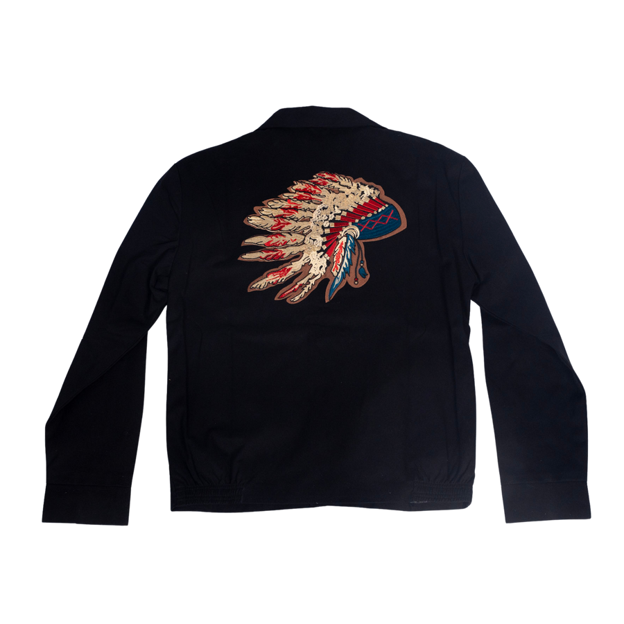 Men's Gabardine Warbonnet Embroidered Western Bolero Jacket