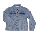 Floral Skull Denim Jacket