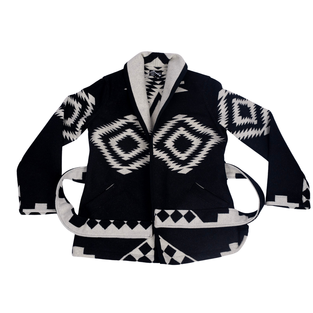 Los Ojos Wool Wrap Coat