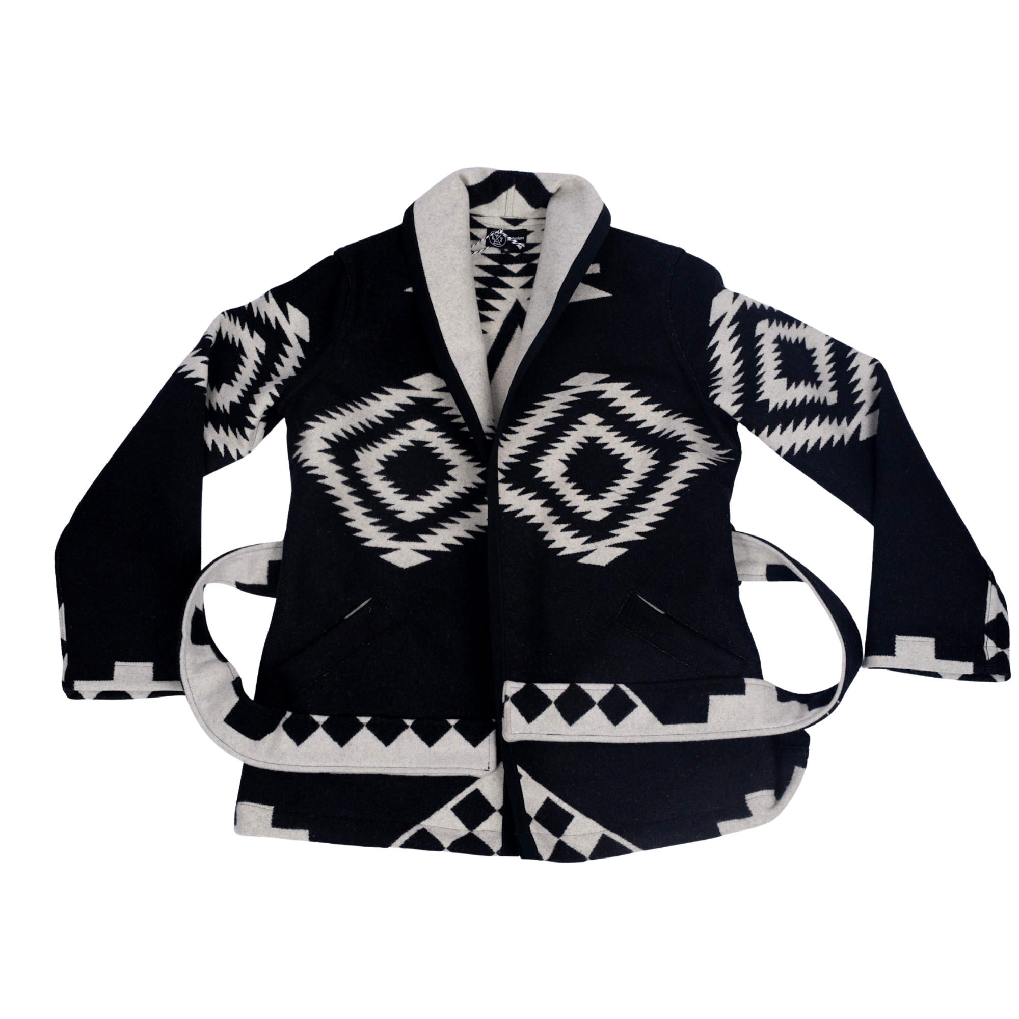 Los Ojos Wool Wrap Coat