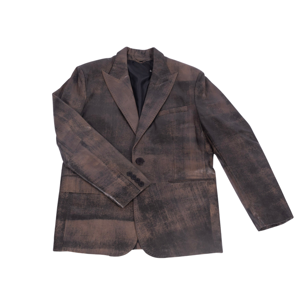 Stone Washed Lambskin Leather Jacket
