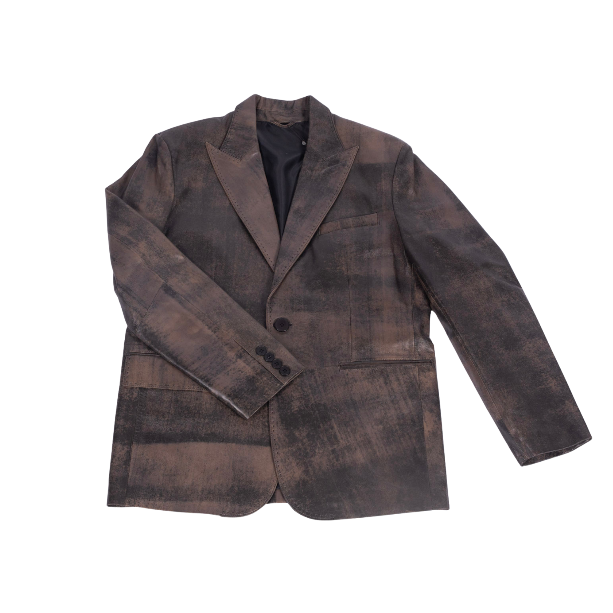 Stone Washed Lambskin Leather Jacket