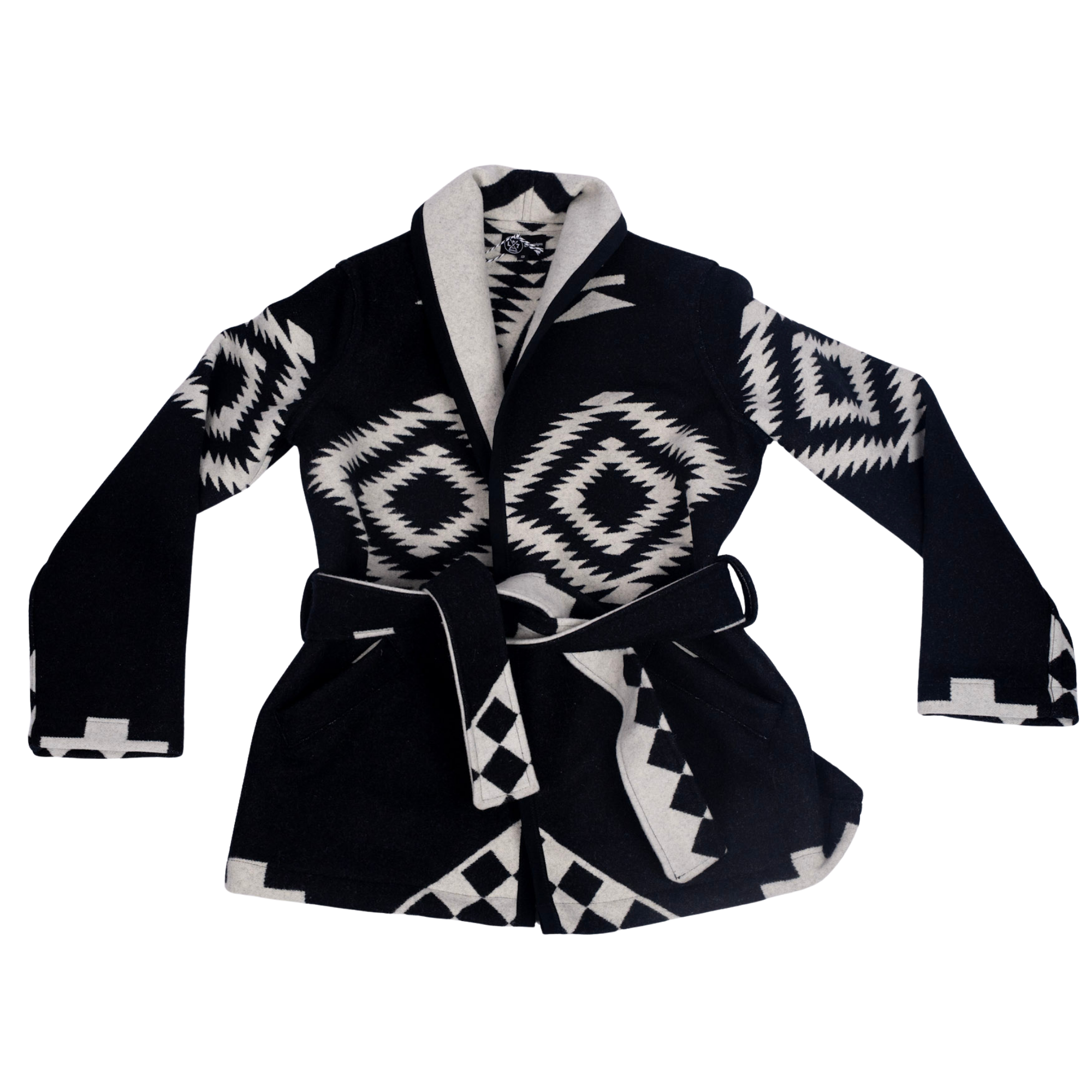 Los Ojos Wool Wrap Coat