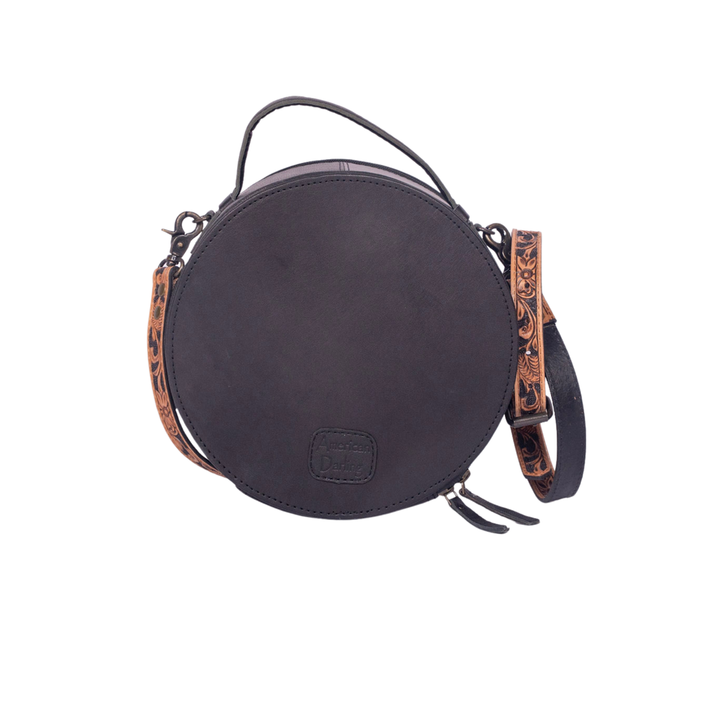 Western Hand-Tooled Floral Clutch Bag
