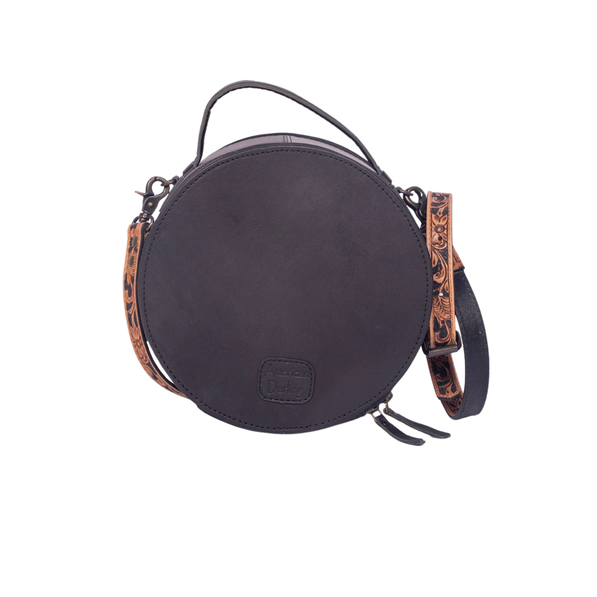 Western Hand-Tooled Floral Clutch Bag
