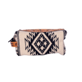 Western Saddle Blanket Toiletry Bag with Tooled Leather Trim