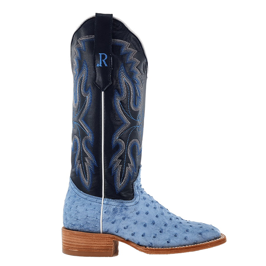 R. Watson Women's Full Quill Ostrich Cowboy Boot – Wide Square Toe