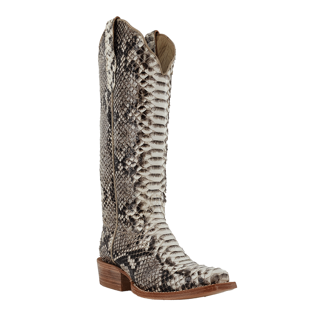 R. Watson Women's Python Cowboy Boot – Narrow Square Toe