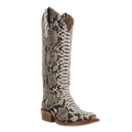 R. Watson Women's Python Cowboy Boot – Narrow Square Toe