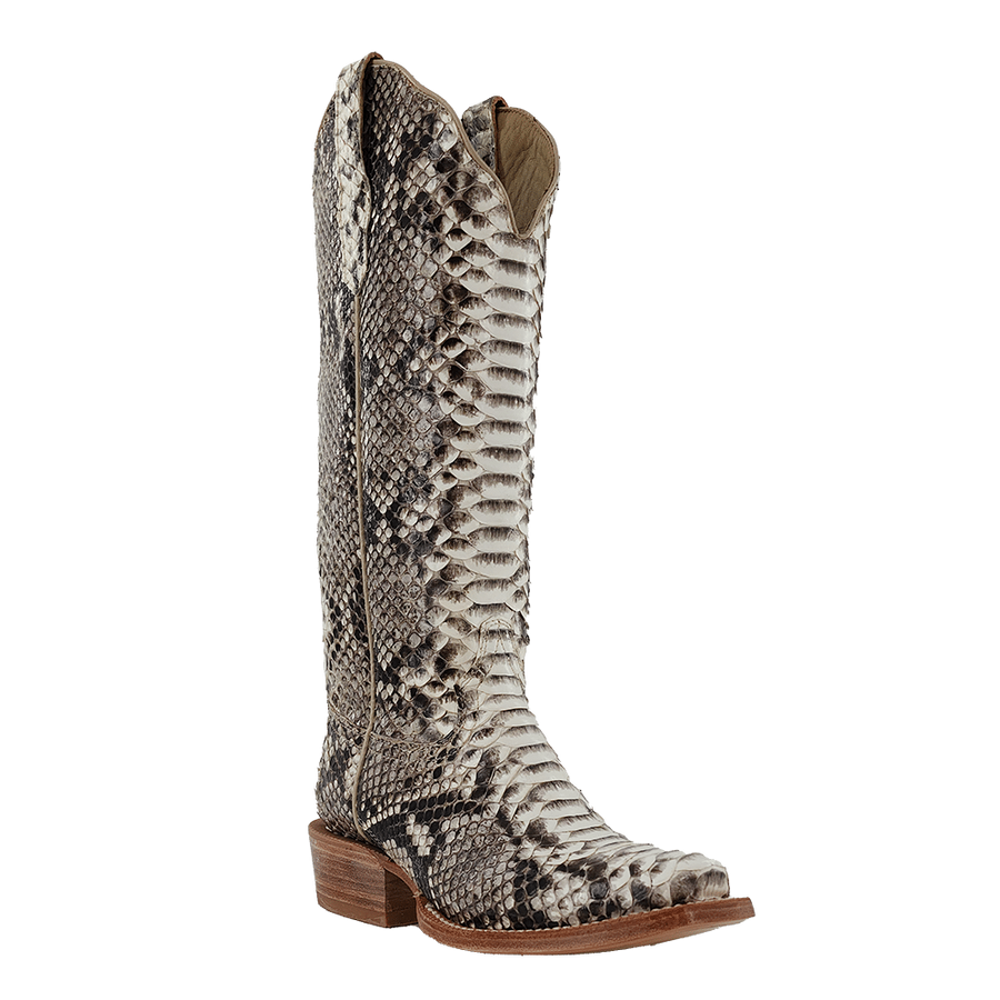 R. Watson Women's Python Cowboy Boot – Narrow Square Toe