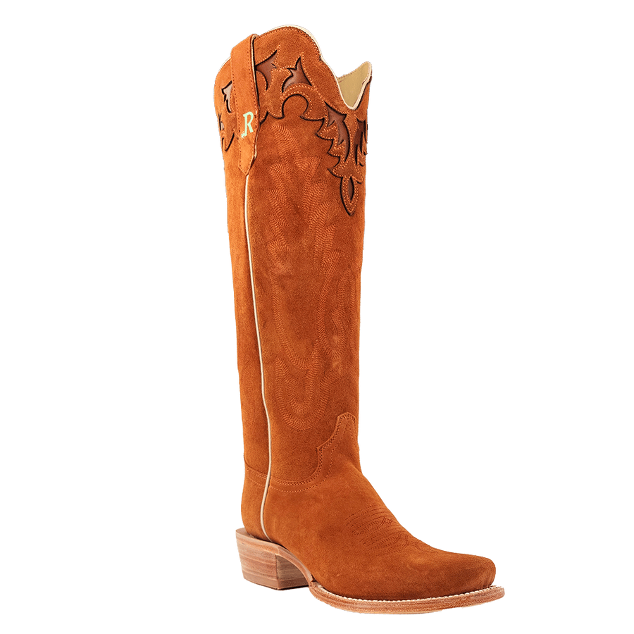 R. Watson Women's Roughout Cowboy Boot – Narrow Square Toe